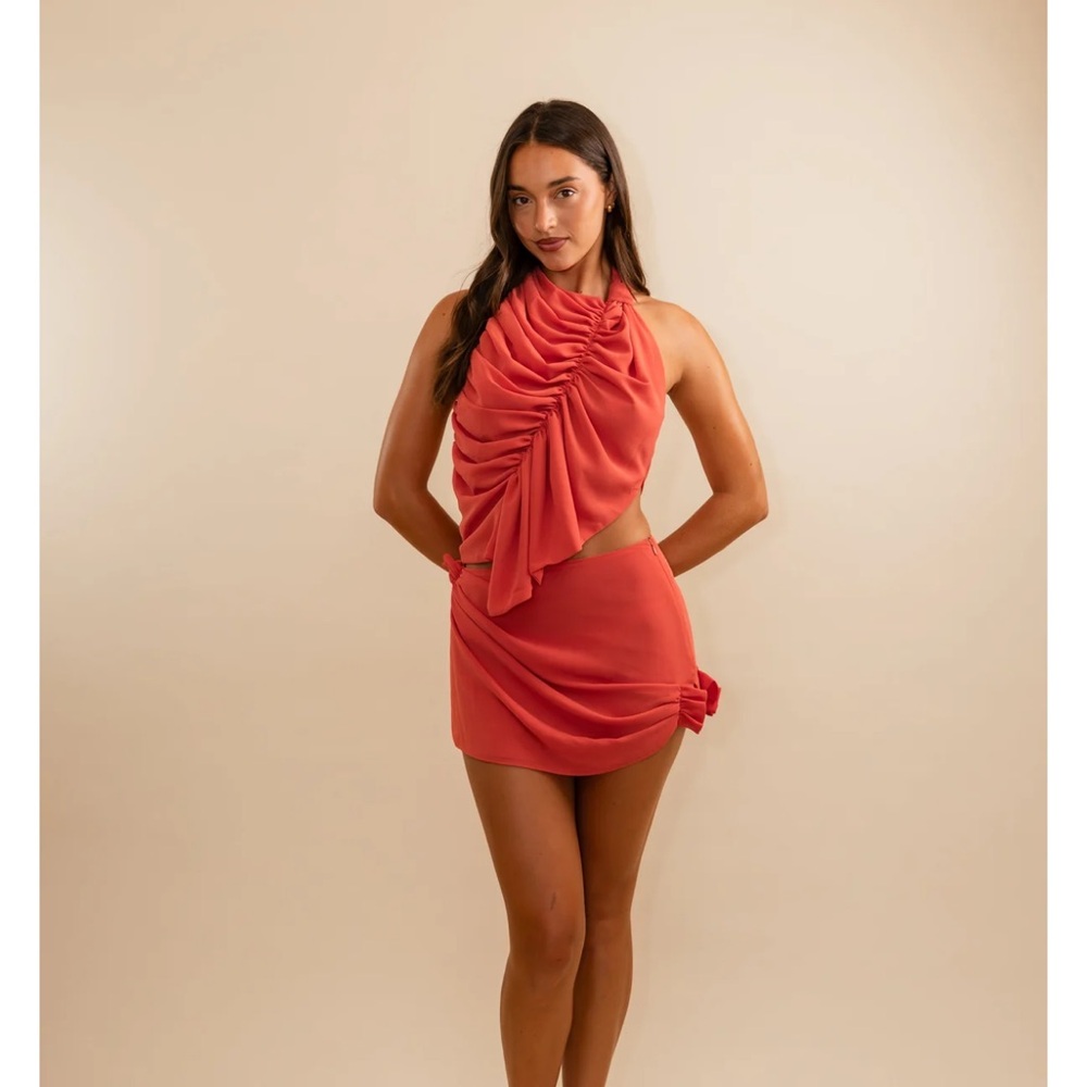 Kosture Kulture Bobbie’s Top & Skirt in Coral